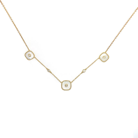 White and gold mother pearl