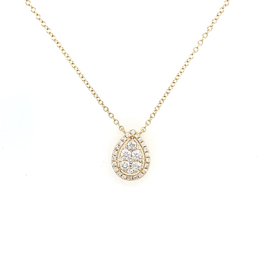 Diamond Pear shaped necklace