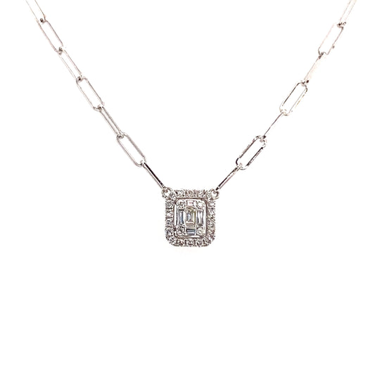 Paperclip Diamond Necklace