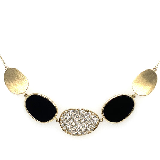 Black and Gold Diamond Necklace