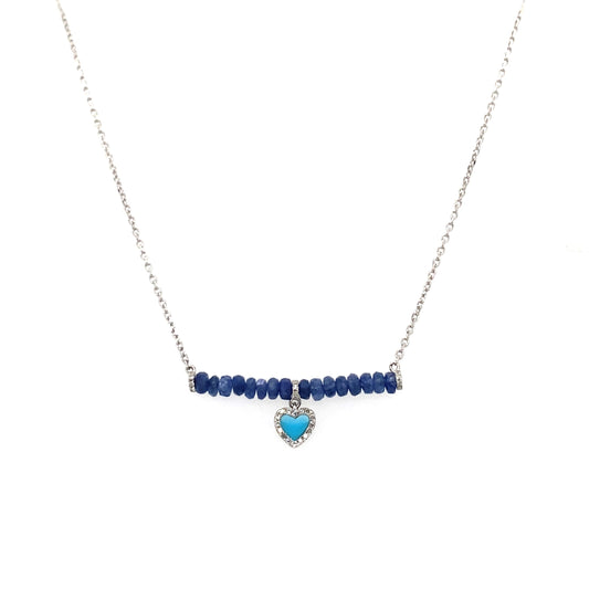 Blue Heart Necklace